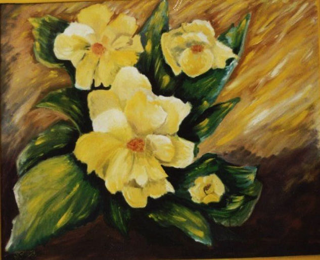 MAGNOLIA PASION Oil Canvas Floral Painting