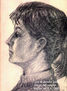 mujer de cabello atado