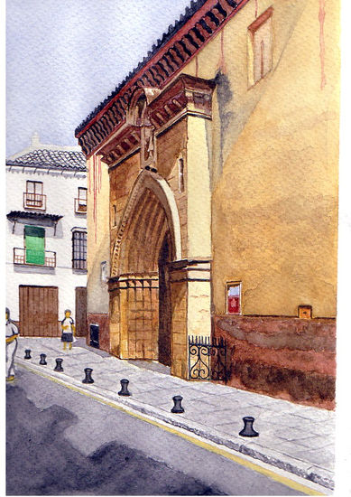 Iglesia de S. Acuarela Papel