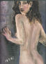 Mujer contra la pared