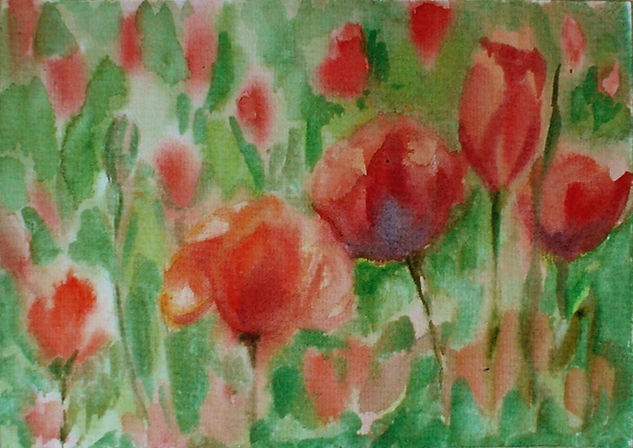 AMAPOLAS Watercolour Paper Floral Painting