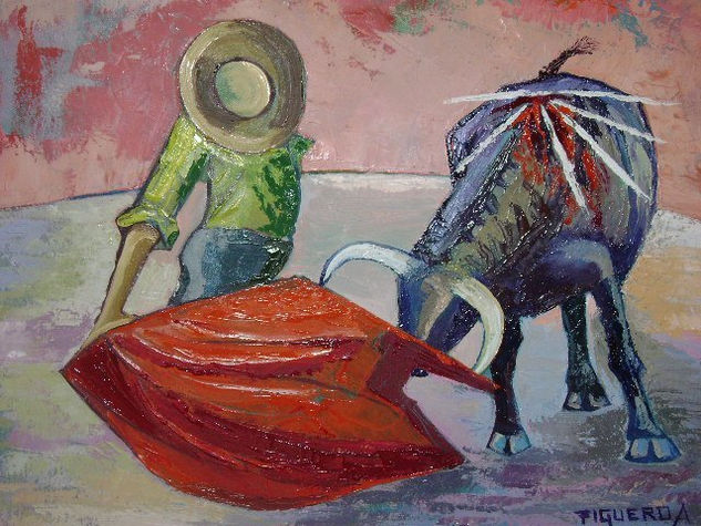 toreros en san marcos de colon no.3 Oil Canvas Animals