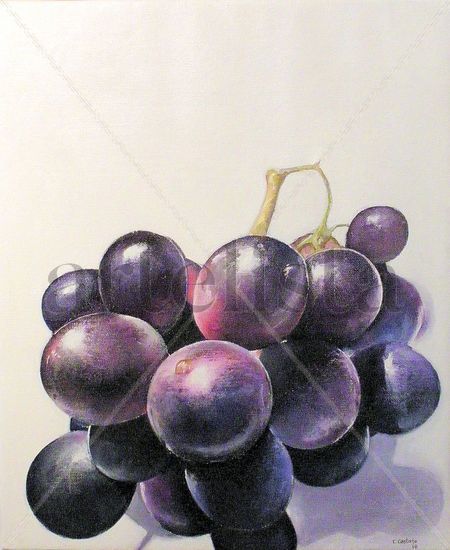 Racimo de Uvas Óleo Lienzo Bodegones