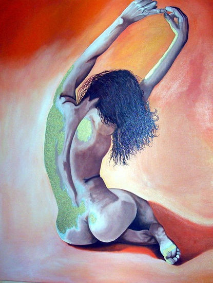 Meditación Oil Canvas Nude Paintings