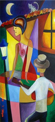 Serenata Oil Canvas Figure Painting