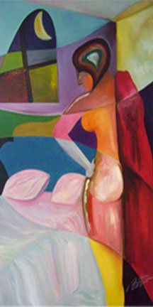 Mujer y abrigo rojo Oil Canvas Nude Paintings