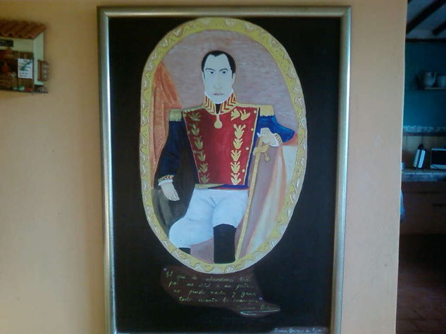 Simon Bolivar Oil Canvas Landscaping