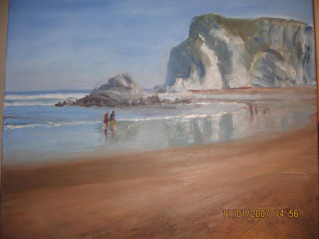 Playa de Sopelana Oil Canvas Landscaping