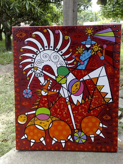 São Jorge Encarnado Acrylic Canvas Landscaping