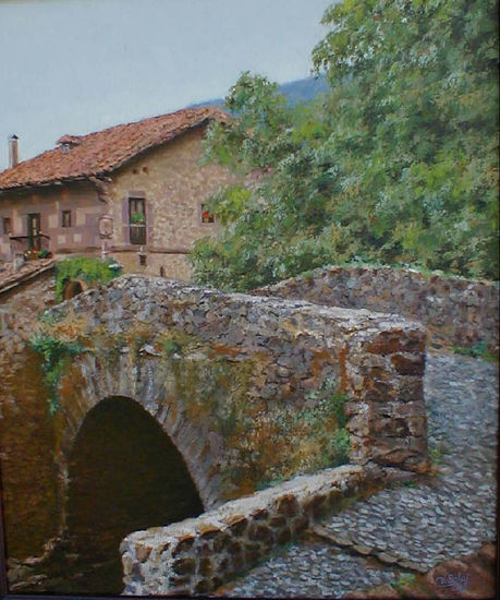 Puente de Potes Óleo Lienzo