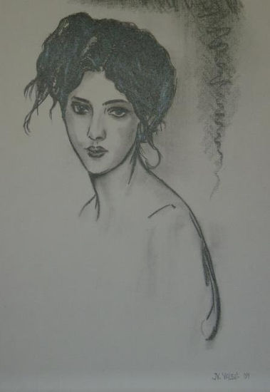 Estudio femenino. Pencil