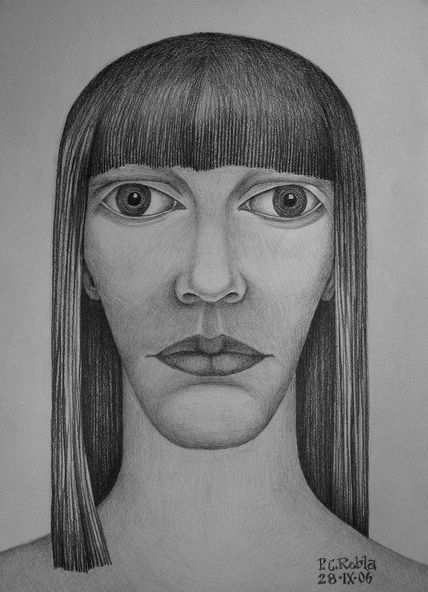 Mujer absorta