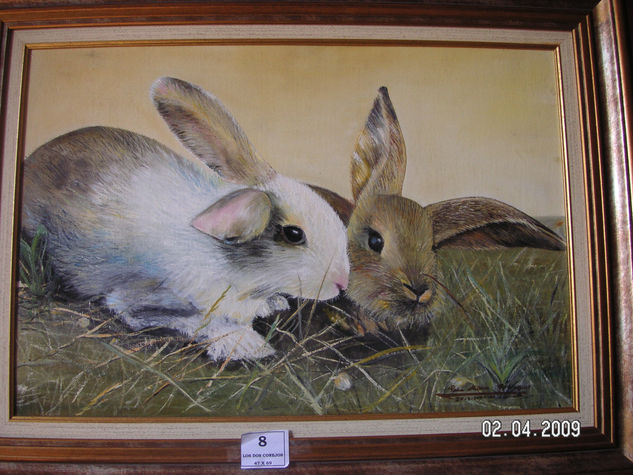 LOS DOS CONEJOS Oil Canvas Animals