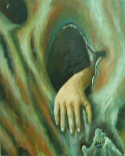 Árbol con Mano Oil Canvas Landscaping