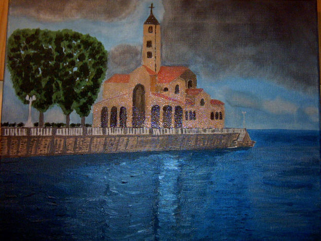 La iglesia de San Pedro Acrylic Canvas Marine Painting