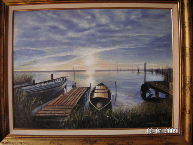 AMANECER EN LA ALBUFERA Oil Canvas Landscaping