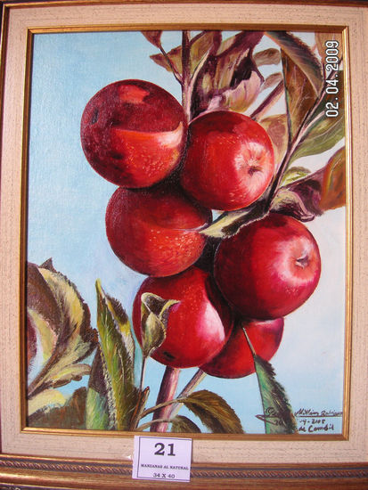 MANZANAS AL NATURAL Oil Canvas Floral Painting