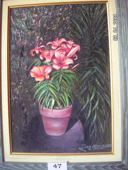 LA MACETA Oil Canvas Floral Painting