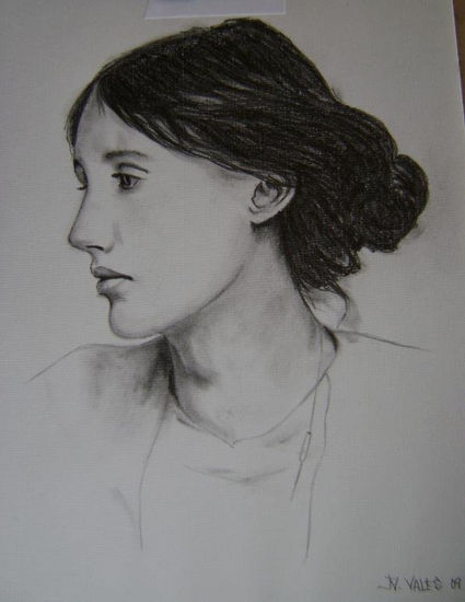 Virginia Woolf. Pencil