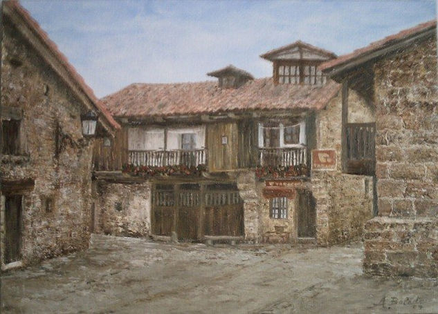 Barcena Mayor 8 (Cantabria) Oil Panel Landscaping