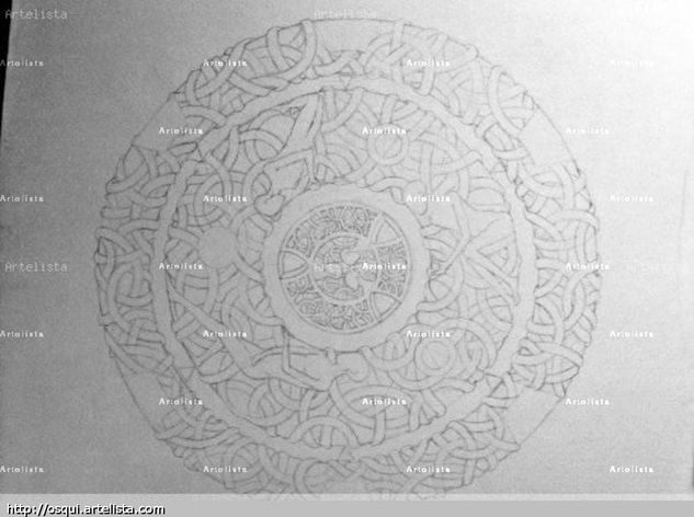 Dibujo preparatorio para la obra "Mandala" 