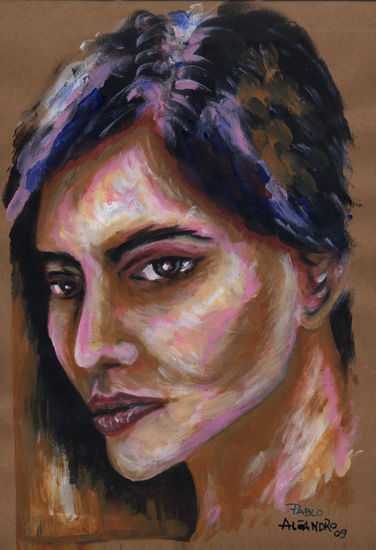 criollita Oil Paper Portrait