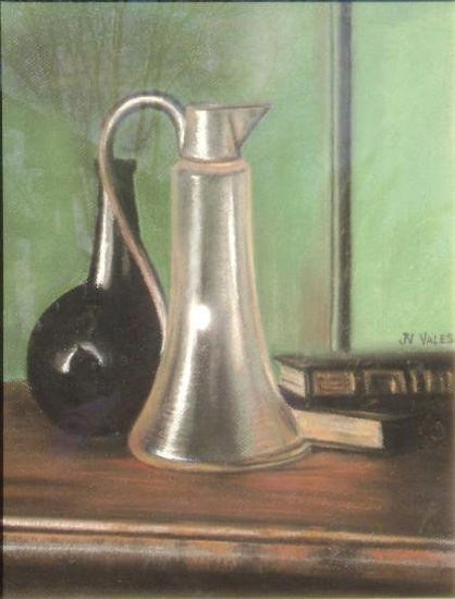 A xerra. Pastel Card Still Life Paintings