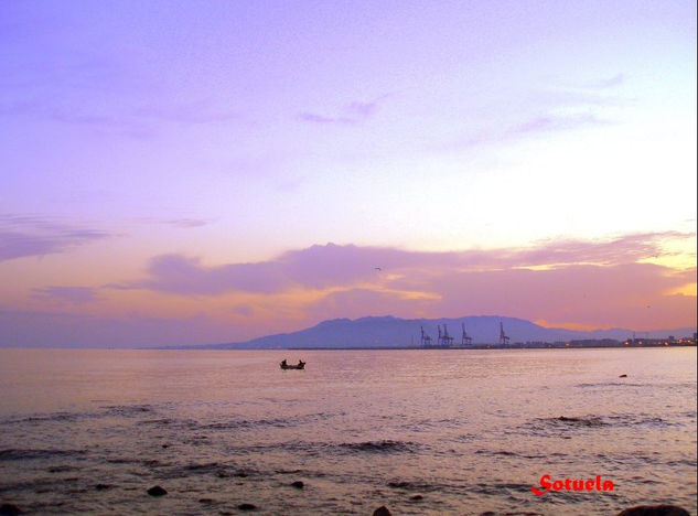 Málaga atardecer Naturaleza Color (Digital)