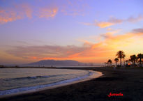 Málaga playa puesta...