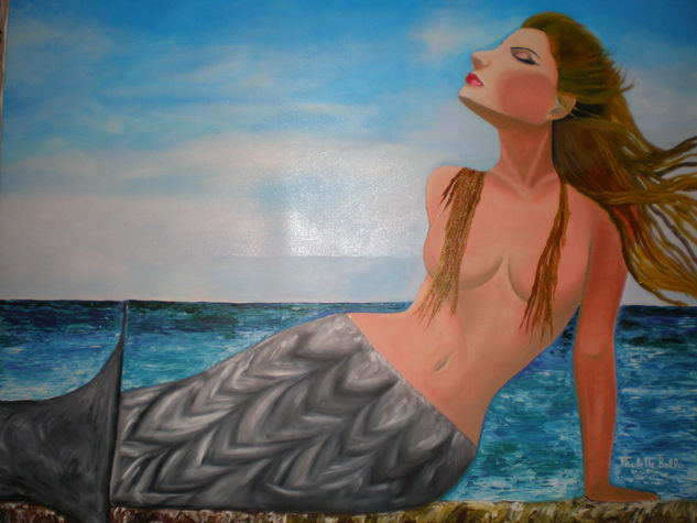 Sirena Dorada Oil Canvas Figure Painting