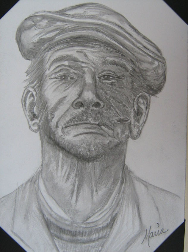 El Viejo fumando pipa (c)