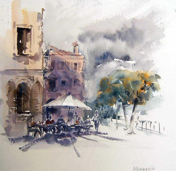 Menaggio (Lago de Como) Watercolour Paper Landscaping