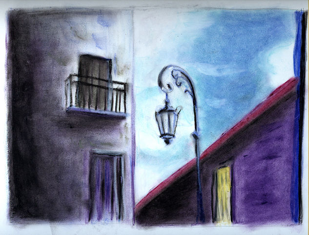 Farol Pastel Papel Paisaje