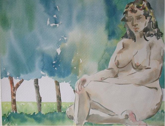 SOLA Watercolour Card Nude Paintings