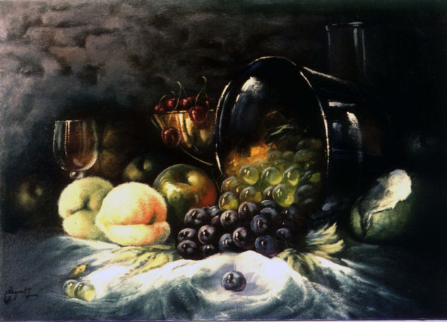 Bodegón nocturno Oil Canvas Still Life Paintings