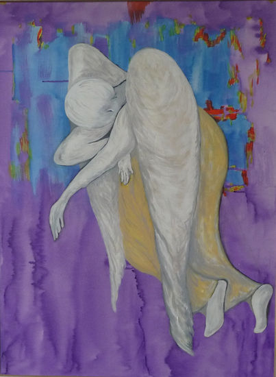 Anjo Caído Acrylic Canvas Figure Painting