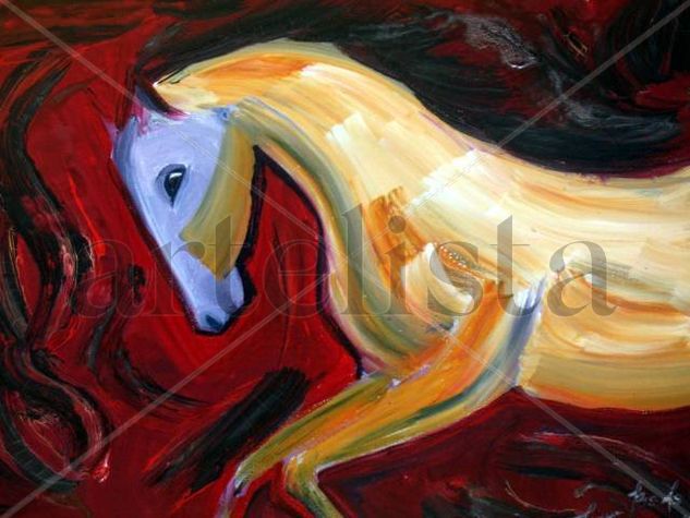 Cabalgando mi autismo Oil Canvas Figure Painting