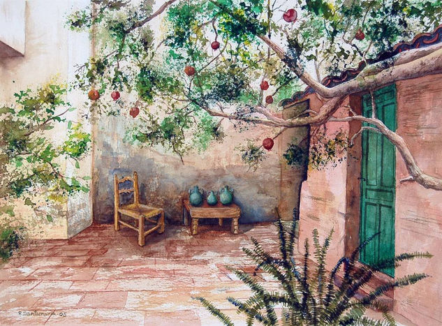 El patio de El Palmar Watercolour Paper Others