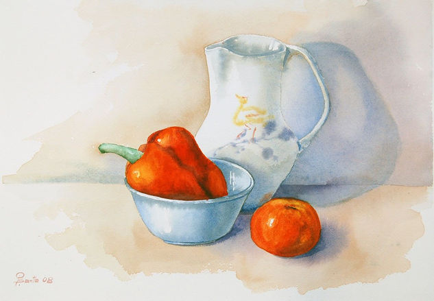 PS08/17 Watercolour Paper Still Life Paintings