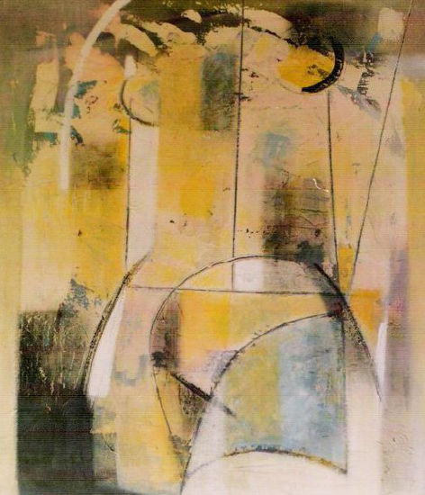 Desnudo amarillo,(obra antigua) Media Mixta Lienzo Figura