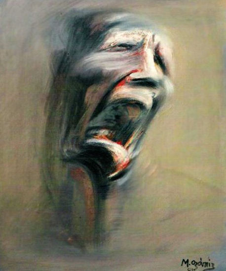 El grito,(obra antigua) Oil Panel Figure Painting