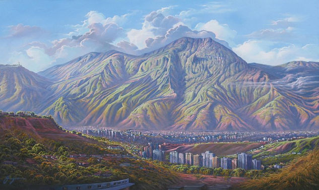 Avila desde los Naranjos Oil Canvas Landscaping