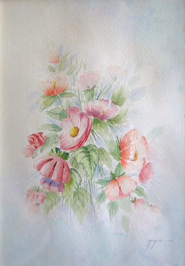 Flores Watercolour Paper Floral Painting