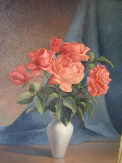 POM DE ROSES Óleo Lienzo