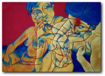 Zenithal view woman
