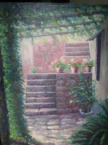 RACÓ D'UNA MASIA DE CERVELLO Oil Canvas