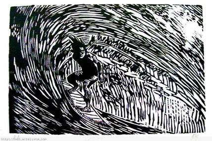 Surfing.