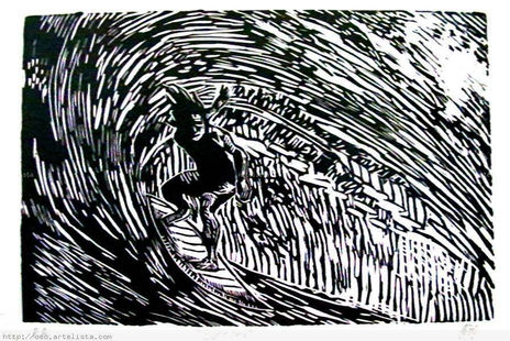 Surfing.