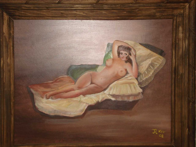 La Maja (Interpretación) Oil Panel Nude Paintings