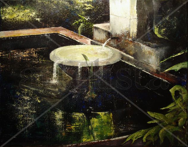 Fuente de los jardines de la Casa Sorolla Oil Canvas Landscaping